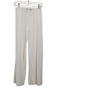NWOT Cosabella Made in Italy White Semi Sheer Wide Leg Pants